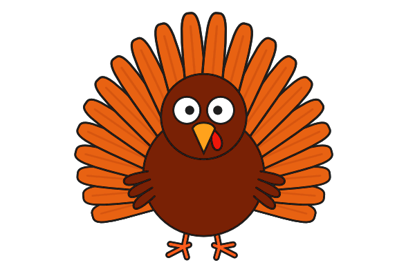 simple turkey clip art