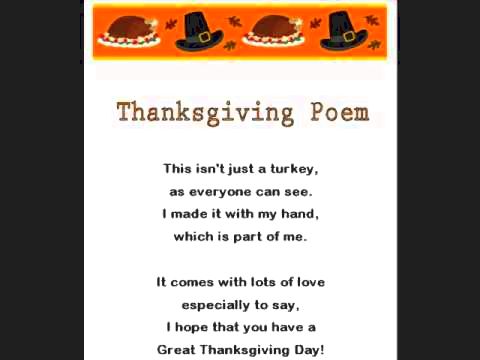 Happy Thanksgiving Poems & Prayer 