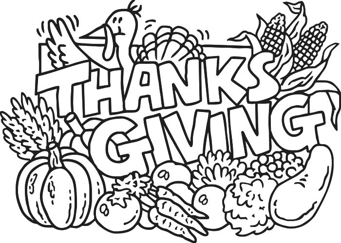 Happy Thanksgiving Coloring Page