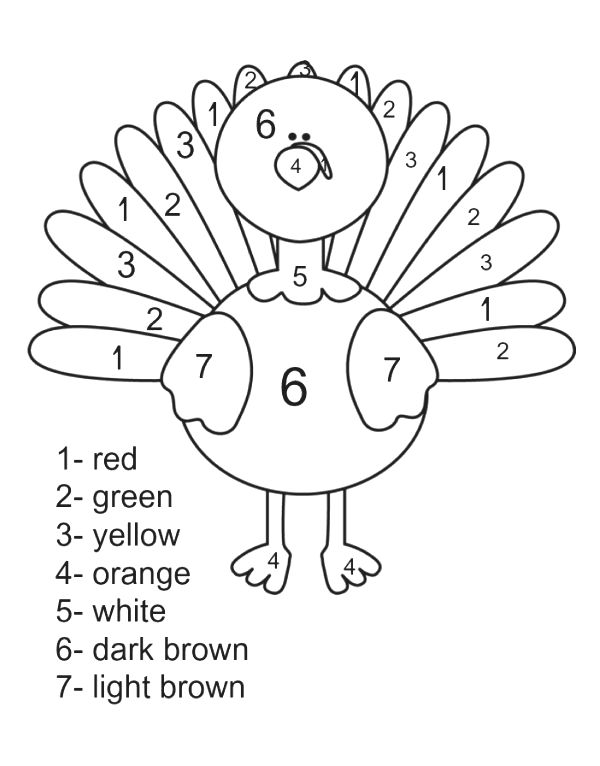 Thanksgiving Color by Numbers