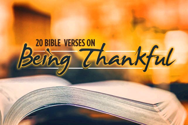 20 bible on being grateful And anything