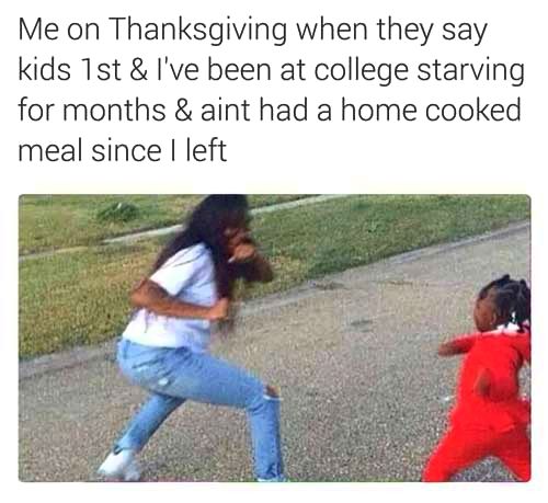 thanksgiving memes kid fight