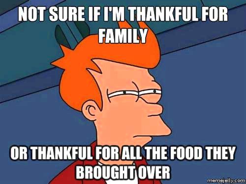 thanksgiving memes fry family