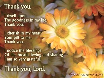 prayer of thanksgiving