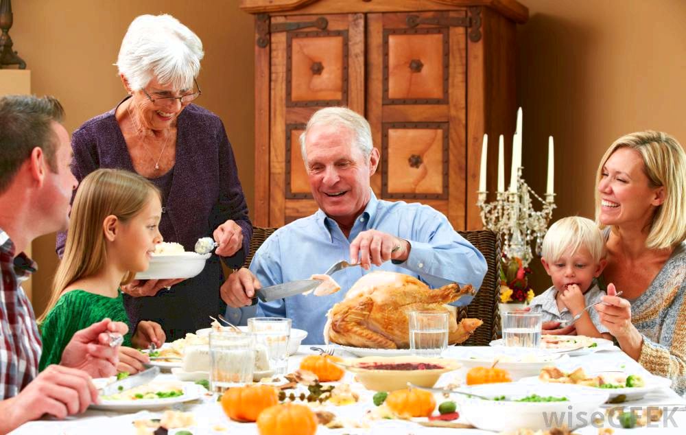 A household thanksgiving deluxe meal like Thanksgiving