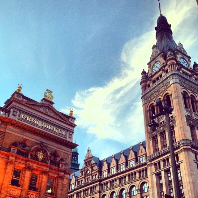 Pabst Theater and Milwaukee City Hall by @meagainoneil
