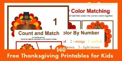 free Thanksgiving printable worksheets for kids learning activities