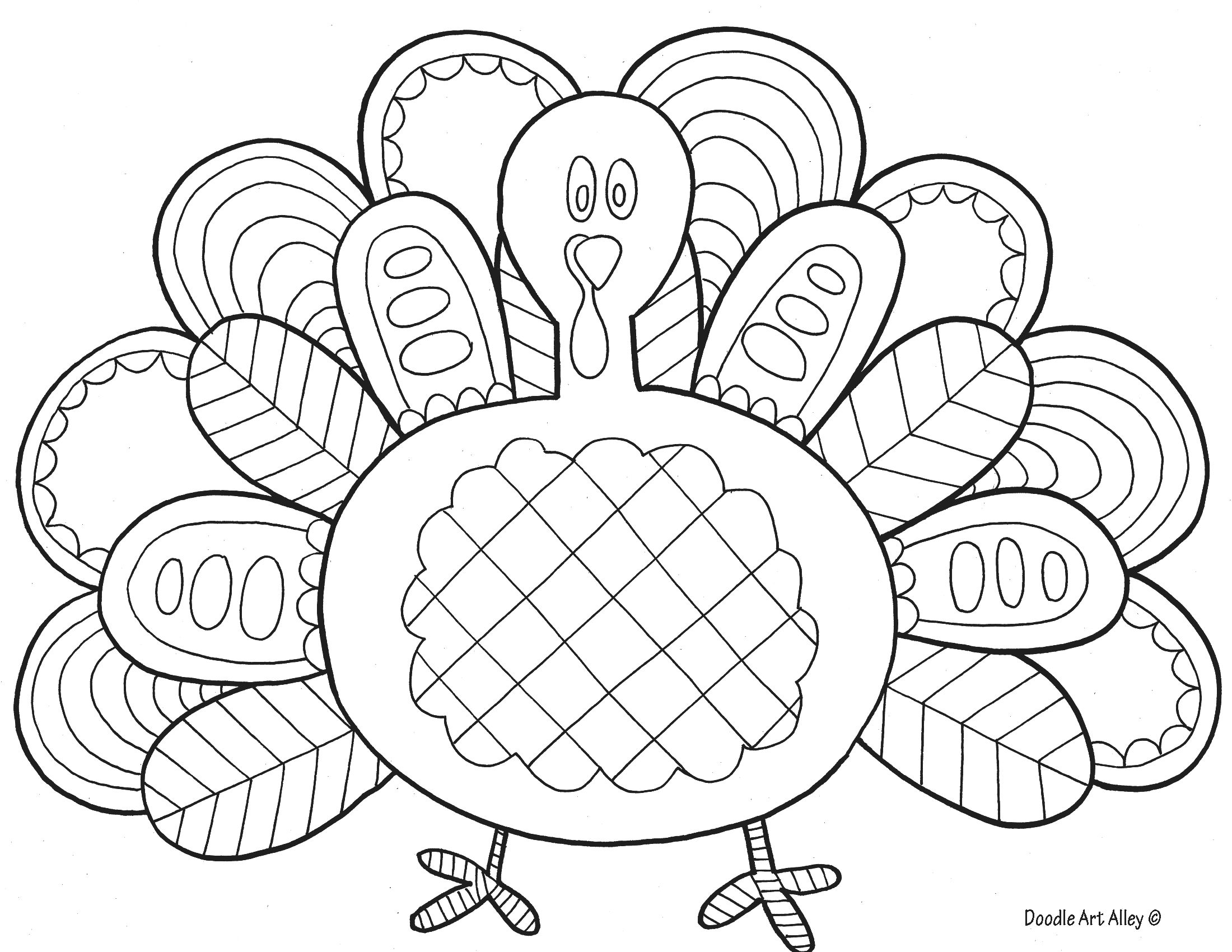 A Turkey For Thanksgiving Coloring Pages