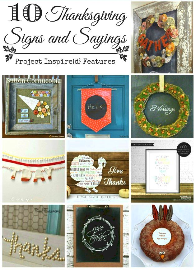 Ten Thanksgiving Sayings and Signs Featured on Project Inspire