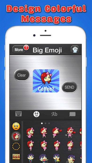 Big emoji keyboard – stickers for messages, texting & facebook around