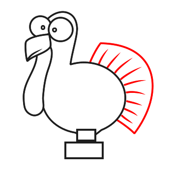 How to Draw A Cartoon Turkey