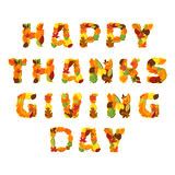 Happy Thanksgiving day Vector greeting card Stock Images