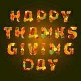 Happy Thanksgiving day Vector greeting card Royalty Free Stock Photos