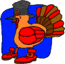 Turkey Holding a Blank Sign