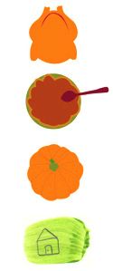 illustration vector home turkey pumpkin pie thanksgiving Fig Quince