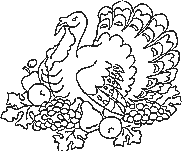 Thanksgiving turkey coloring page