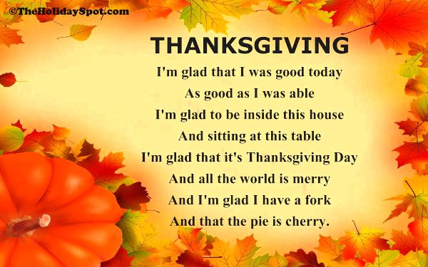 Thanksgiving poems we have