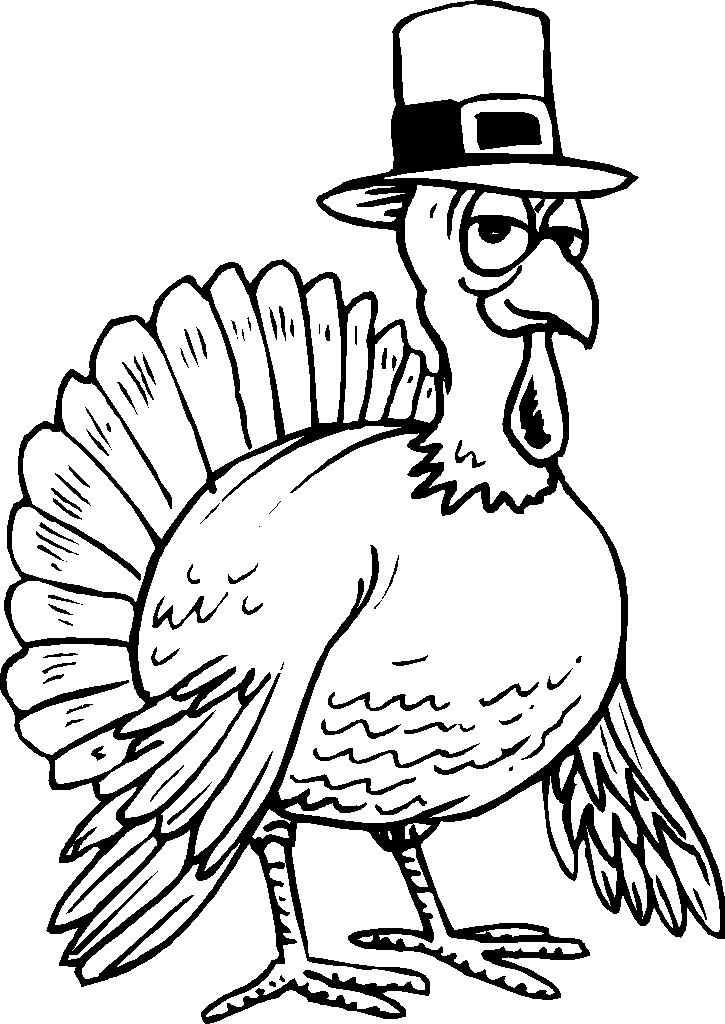 THANKSGIVING TURKEY Colouring Pages