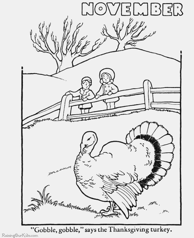 Printable Thanksgiving Turkey Coloring Pages 013