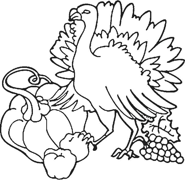 Thanksgiving Turkey Coloring Pages to Print for Kids