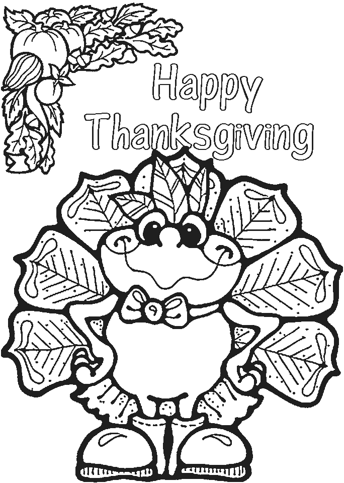 Thanksgiving Turkey Coloring Pages to Print for Kids