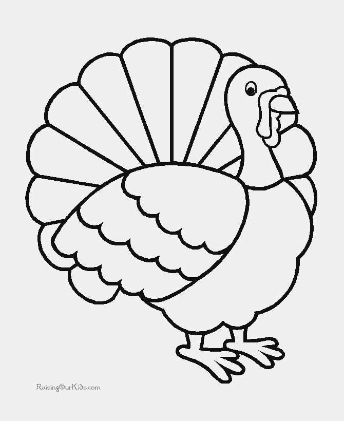 Printable Turkey Coloring Pages for Thanksgiving 015