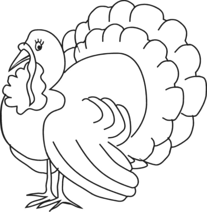 Thanksgiving Turkey Coloring Page 1