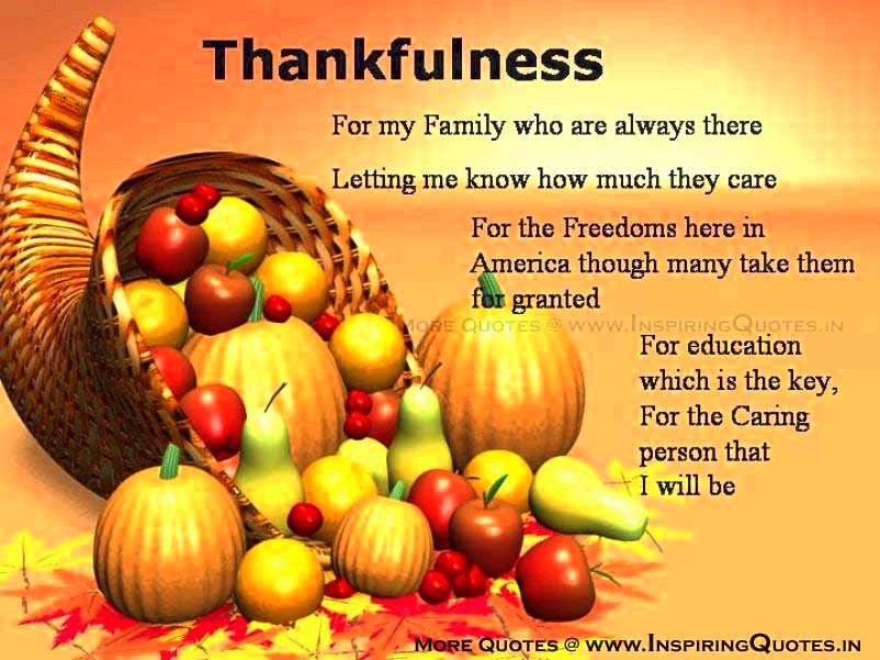 Thanksgiving quotes, thanksgiving day quotes, sayings, poems, verses all ages and all