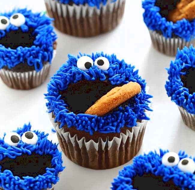 Cookie Monster Cupcakes!